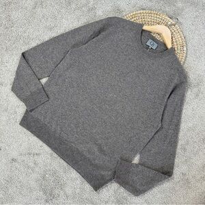 Qi New York Men’s 100% Cashmere Crewneck Sweater Longsleeve Classic Brown L